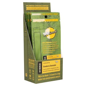 Wildwood Dispensary Grade Live Resin THCA Disposable | 2g | 5ct Display - Strawberry Cheesecake | Hybrid