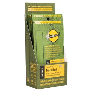 Wildwood Dispensary Grade Live Resin THCA Disposable | 2g | 5ct Display - Tigers Blood | Sativa