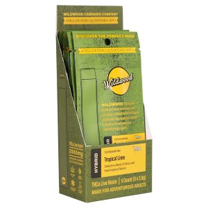 Wildwood Dispensary Grade Live Resin THCA Disposable | 2g | 5ct Display - Tropic Lime | Hybrid