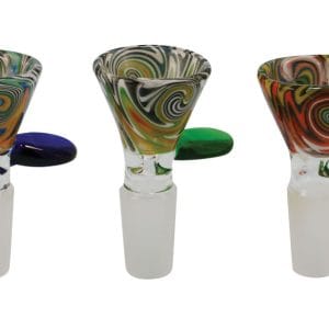 Worked Herb Slide - 14mm Male / Colors Vary