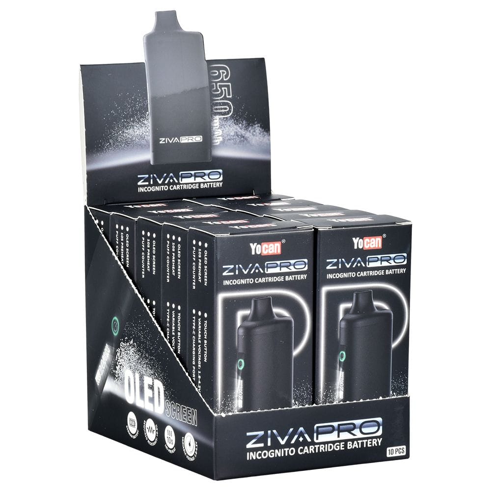 Yocan Ziva Pro Auto-Draw 510 Battery | 650mAh | 10ct Display - Black