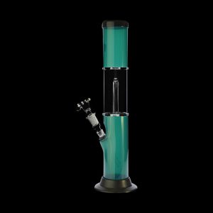 Acrylic Bong with Arched Perc Glass Downstem and Herb Bowl