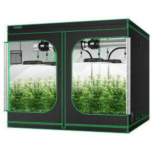 8x8 Grow Kit, 16-24 Plants Kit with 2x 400W LED Light, 96''x96''x80'' Indoor Grow Tent Kit
