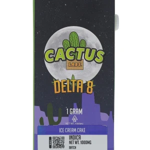 Ice Cream Cake Indica Cactus Labs Delta 8 Cartridges 1G