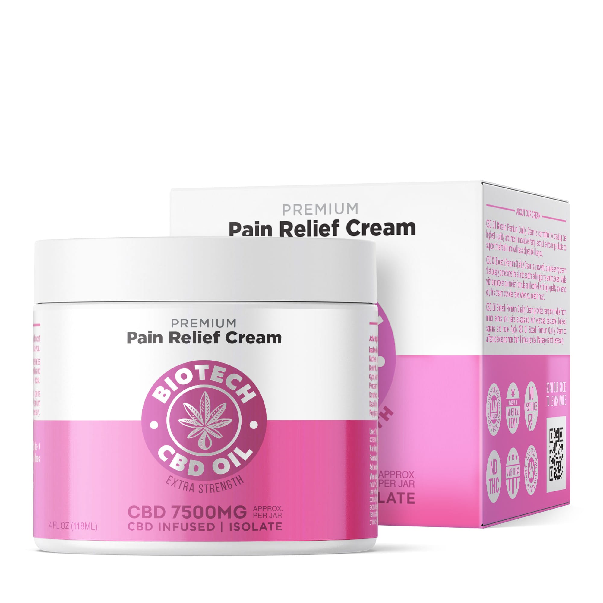 cbd pain relief cream 7500mg 4oz biotech cbd 0