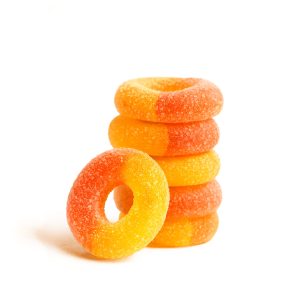 Delta 8 Gummies - 100mg - Peach Sour Rings - Chill Extreme (1,500mg)