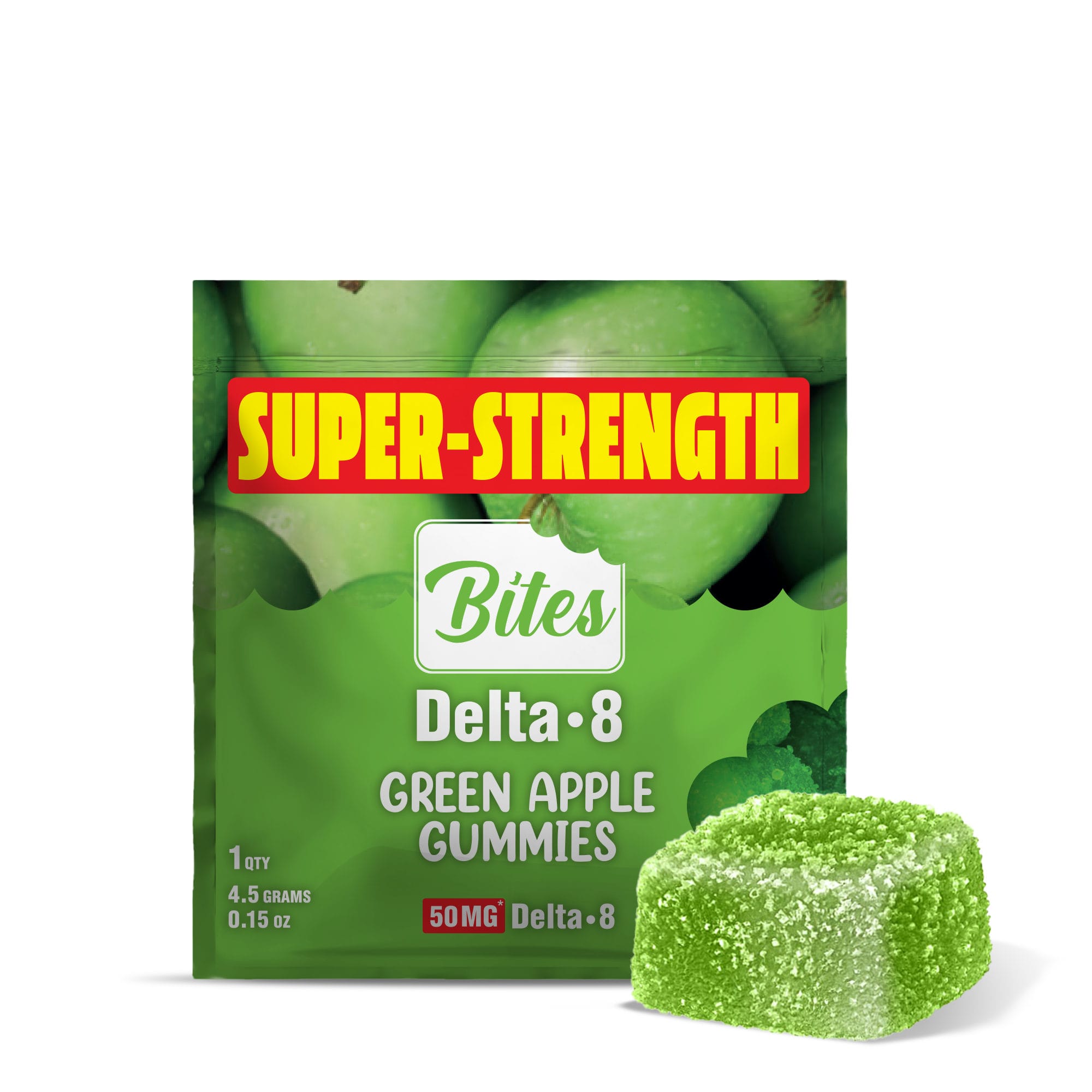 delta 8 gummies 50mg green apple bites 0