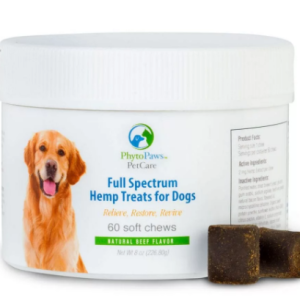 Phytopaws Hemp Treats For Dogs Natural Beef Flavor - 60 Softgels