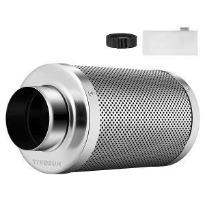 8 Inch Air Carbon Filter Smelliness Control with Australia Virgin Charcoal for Inline Duct Fan, Grow Tent,Pre-Filter Included, Reversible Flange 8"x 2