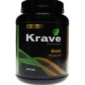 Gold Krave Botanicals Kratom Capsules 1000ct