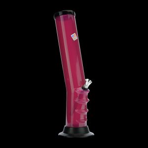 Acrylic Layback Bong with Raised Grip and Carb Hole