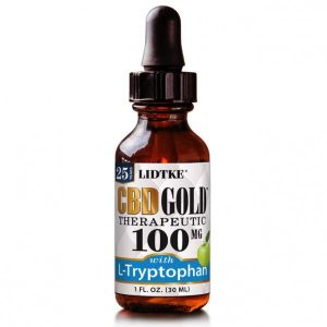 Lidtke Full Spectrum CBD Gold oil with L-Tryptophan 100mg -1 Oz