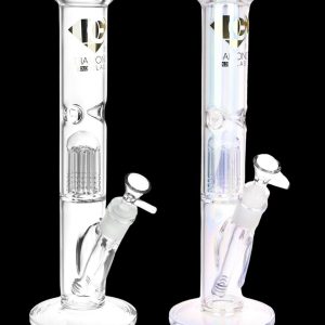 Diamond Glass Gold Pearl 8-Arm Perc Water Pipe