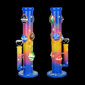 Orbiting Planets Straight Tube Glow in Dark Water Pipe
