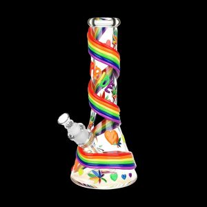 Rainbow Pride Glow In The Dark Water Pipe