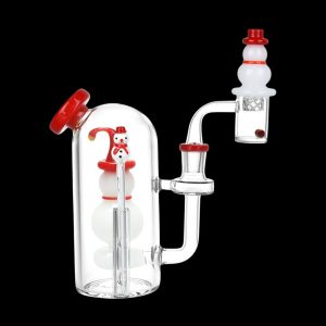 Smiling Snowman Glass Dab Rig Set