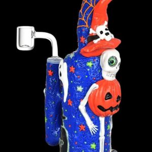 Frightening Fiesta Enamel on Glass Dab Rig