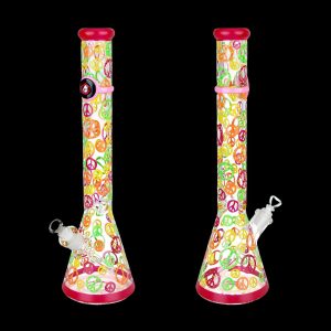 Pulsar Peacekeeper Glow In The Dark Beaker Water Pipe