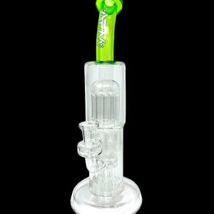 AFM Glass Double Cosmos Clear Glass Water Pipe