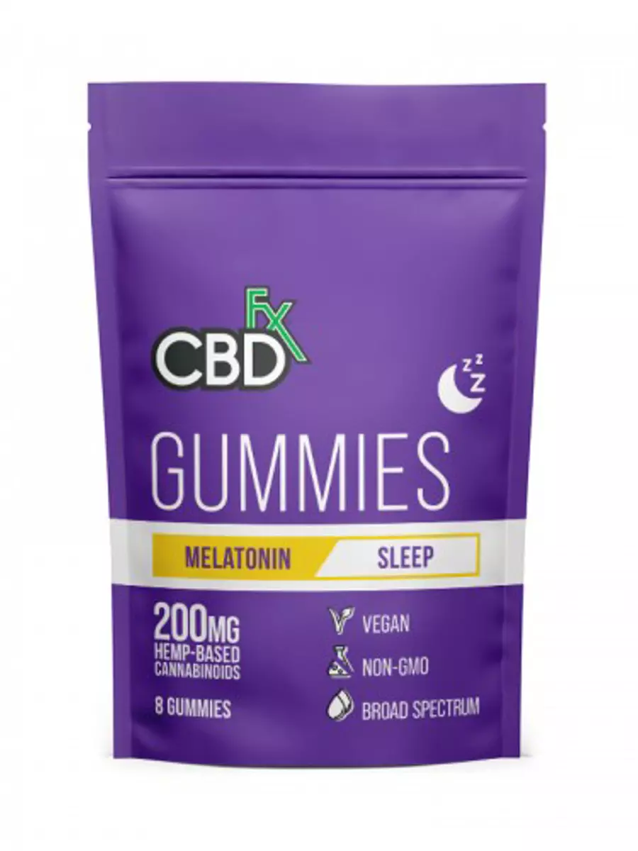 sleep with melatonin CBDfx gummies