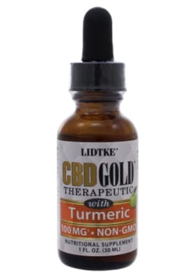 Lidtke Full Spectrum CBD Gold oil with Turmeric 100mg -1 Oz