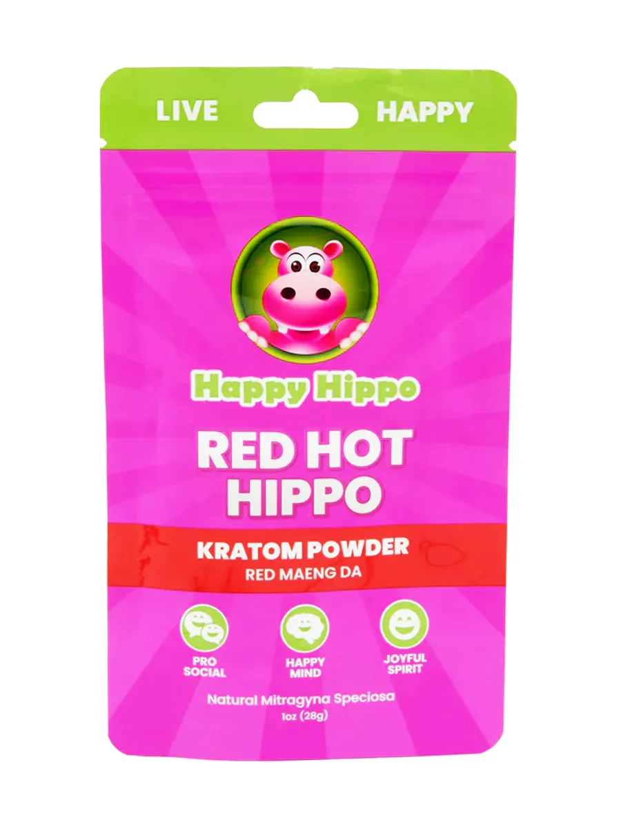 1 oz 28gRed Hot Hippo Red Maeng Da