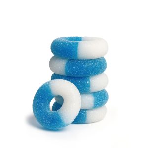 100mg delta 8 gummies sour blue raspberry rings 0