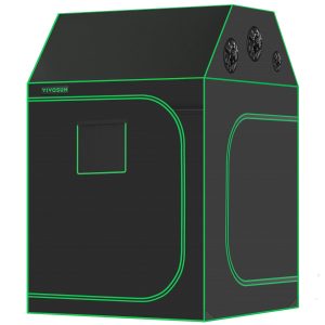4x4 Roof Grow Tent R446, 4-8 Plants Use, Easy-Viewing Window with Sloping Roof, For Hydroponics Indoor Plants Growing 48¡å x 48¡å x 72¡å