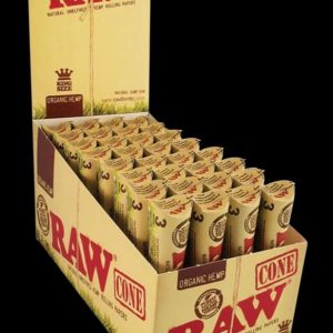 RAW Organic Hemp Prerolled Kingsize Cones - 32 Pack