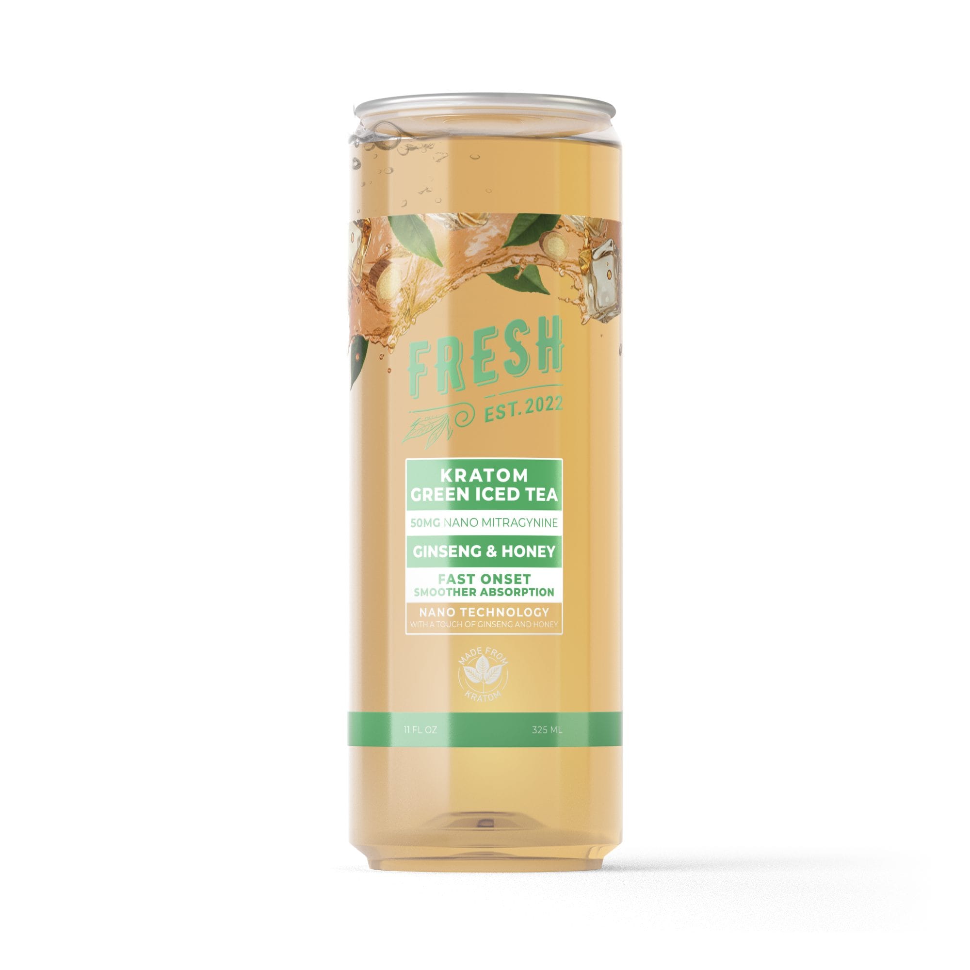 50mg mitragynine kratom nano iced tea ginseng honey fresh 0