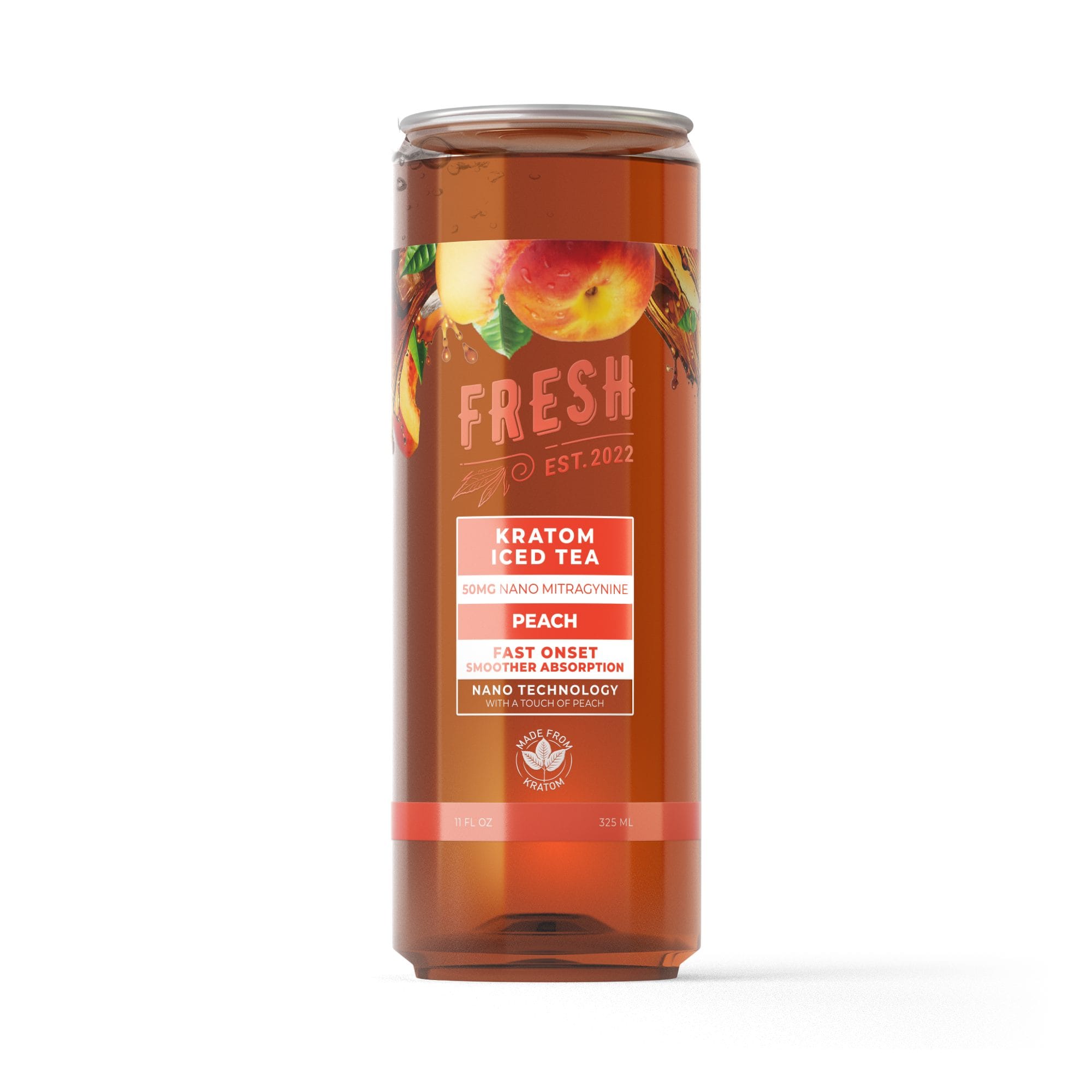 50mg mitragynine kratom nano iced tea peach fresh 0 1