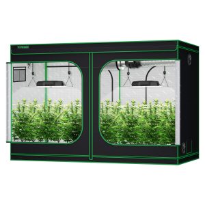 Standard Grow Tent Kit GIY-105 10x5, 12-Plant Complete System, with 2x 400W VS4000 LED Grow Light, and 8-inch Ventilation Combo