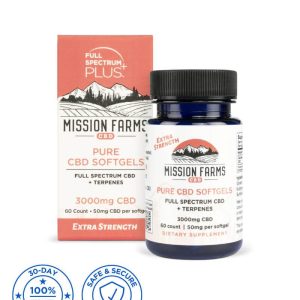 Pure CBD Softgels - 1 Bottle: 3000mg CBD, 60 count