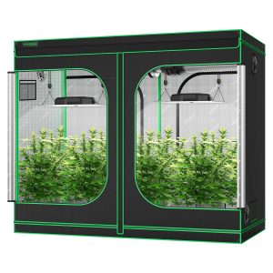 Standard Grow Tent Kit GIY-84 8x4, 8-Plant Complete System, with 2x 400W VS4000 LED Grow Light, and 8-inch Ventilation Combo