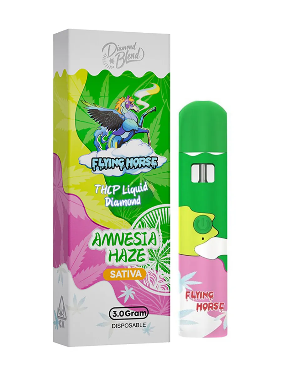Amnesia Haze Flying Horse THC P Liquid Diamond Disposable 3G