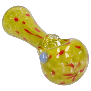 DHC Frit with Twisted Mouthpiece Spoon Pipe - 4 in. - Yellow
