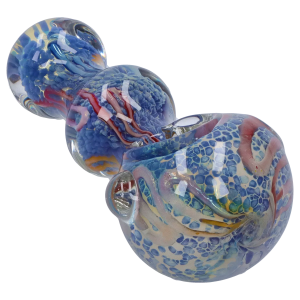 DHC Fancy Frit Spoon Pipe - 3.5 in. - Milky Blue