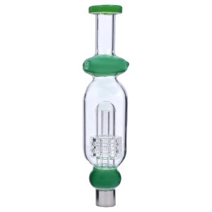 DHC Shower Head Perc Nectar Collector - 14mm - Green/White