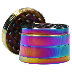 DHC Grooved 3-Stage Grinder - 52mm - Rainbow
