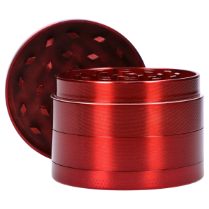 DHC Grooved 3-Stage Grinder - 52mm - Red