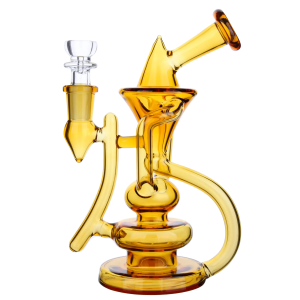 DHC Bent Neck Recycler Dual Use Bong - 6.8 in. - Yellow