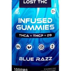 Blue Razz Lost THC THCA+THCP+D9 Infused Gummies 2ct