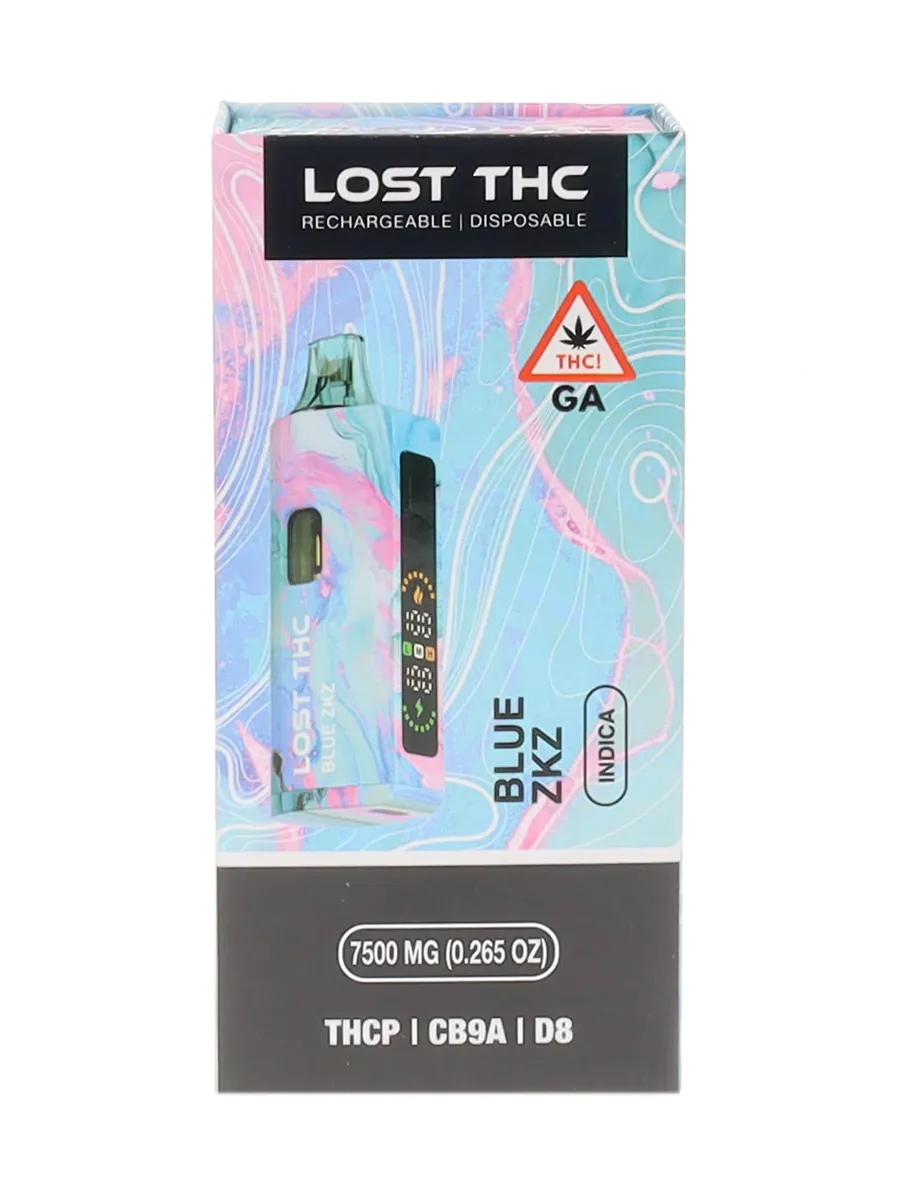 Blue ZKZ Lost THC THC AD9D6THCP Rechargeable Disposable 7500MG