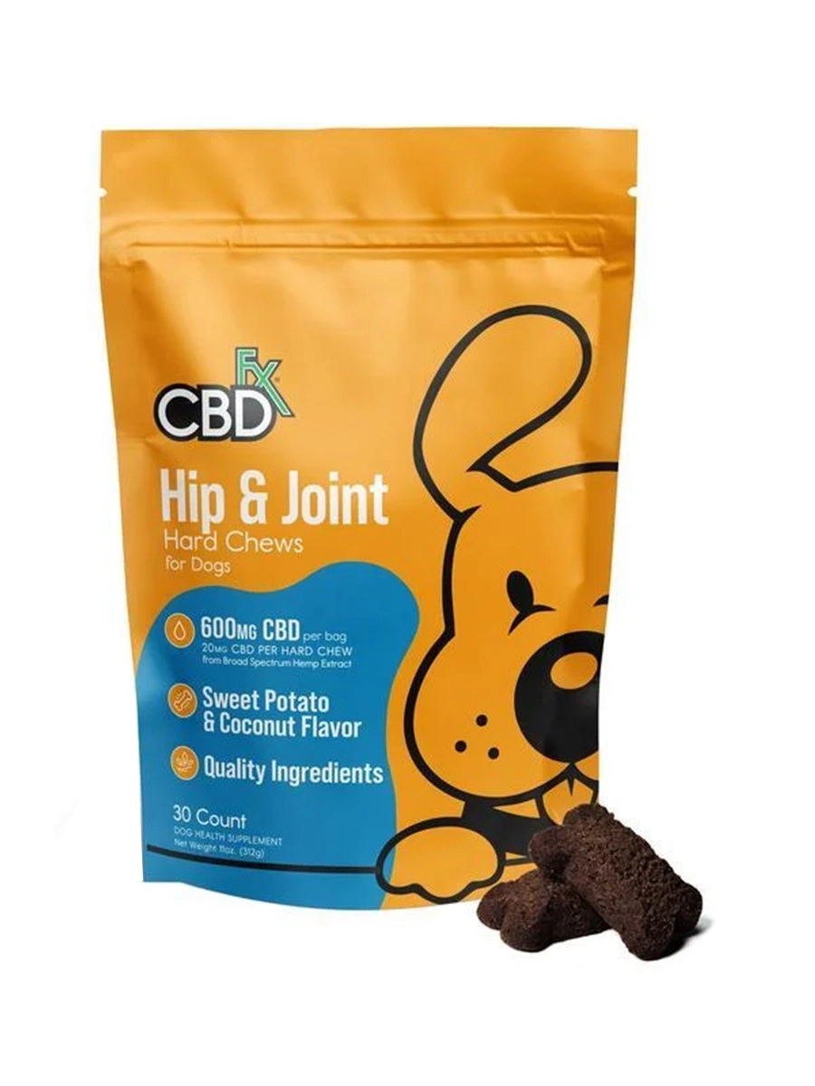 CBDfx Hip Joint Hard Chews For Dogs 600mg CBD