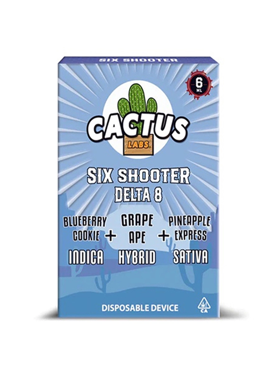 Blueberry Cookie | Grape Ape | Pineapple Express Cactus Labs Six Shooter D8 Disposable