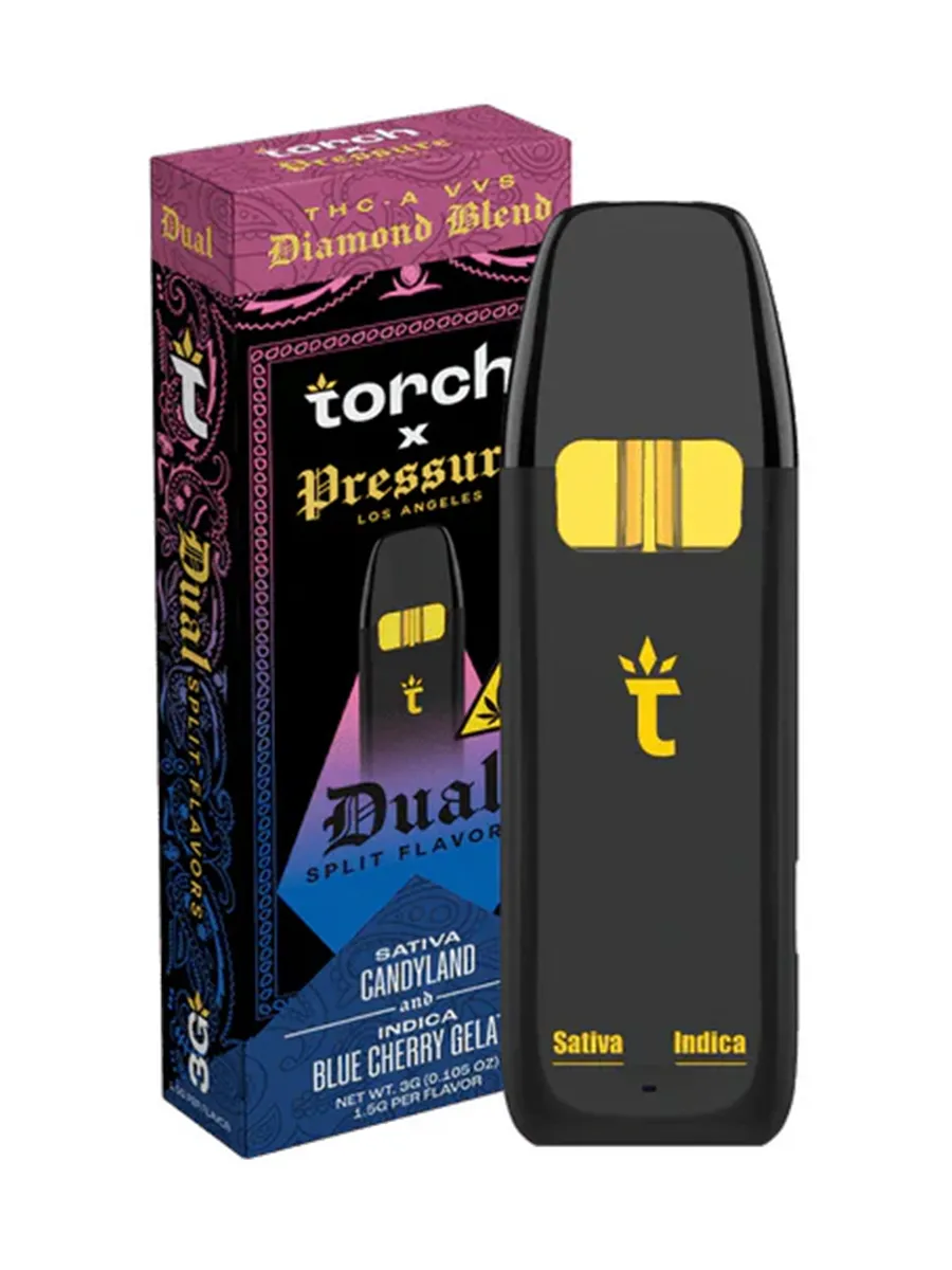 Candyland Blue Cherry Gelato Torch x Pressure Dual Disposable 3G