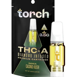 Casino Kush Torch Premium THCA Diamond Infused Cartridge 3.5G