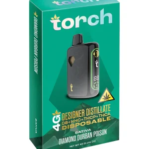 Diamond Durban Poison Torch Designer Distillate Disposable 4G