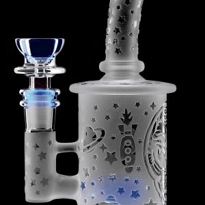 Calibear Sandblasted Flower Of Life Mini Can Bong