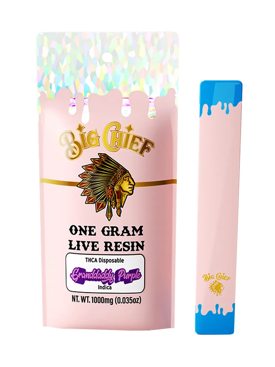 Granddaddy Purple Big Chief Live Resin THCA Disposable 1G